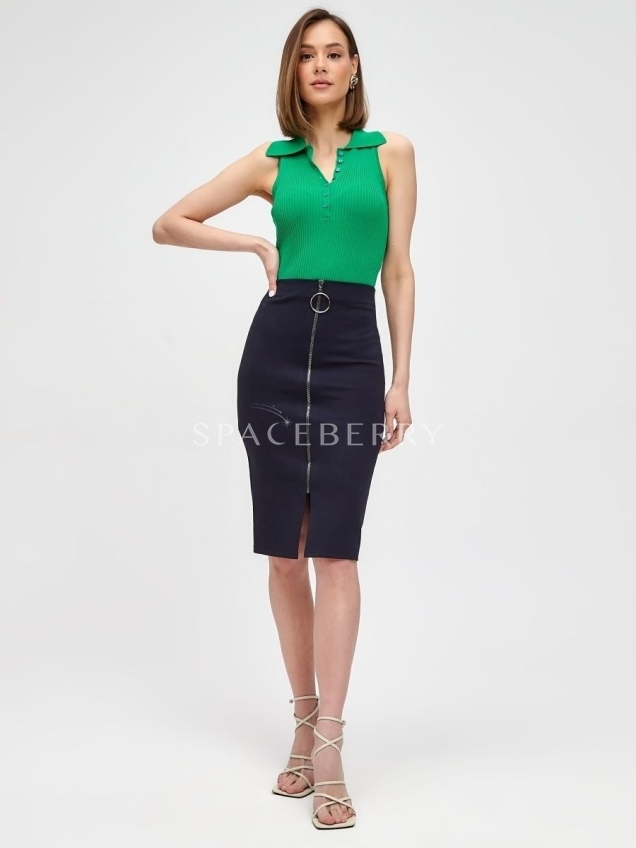 Женская длинная прямая юбка-карандаш